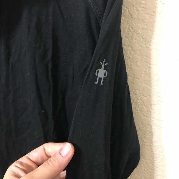 Smartwool Men's Merino 150 Wool Black 1/4 Zip-Up Sweater - Size Large - Picture 3 of 8